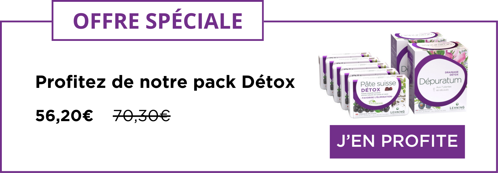 Offre pack Détox Laboratoires Lehning